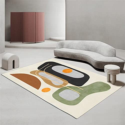 RUGMRZ Teppich Selber Machen Fleckerlteppich Farbe Rechteckiges Sofazubehör Superweich Pflegeleicht 100 x 160 cm