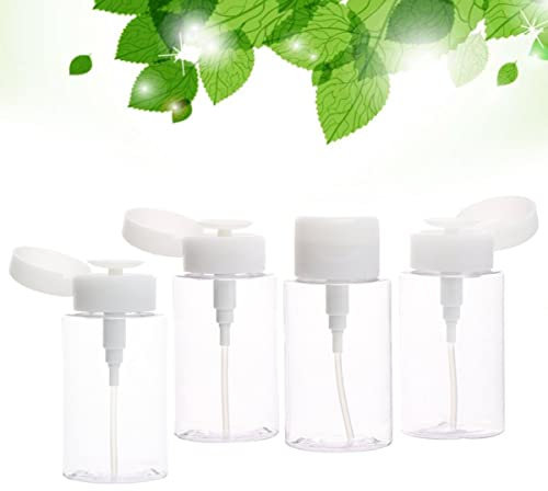 FRCOLOR Lot De 4 Flacons Démaquillants en Plastique À Pompe sans Air Format Voyage Portables pour Camping