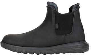 HEYDUDE Branson Classic - Scarpe Uomo Slip-On Stivaletti, Black/Black, 45