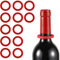 12st Filz Weintropfring, Weintropfhalsband Einweg Kein Verschütten Weinflaschen Tropfstopper/Fänger Wine Drip Ring Schutz Leckstopper Zubehör Gadgets Geschenk für Bar Küchenparty (Rot)