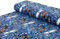 Baumwoll - Jersey Stoff Skateboards blau - Meterware ab 25 cm x 150 cm/Stoff zum Nähen