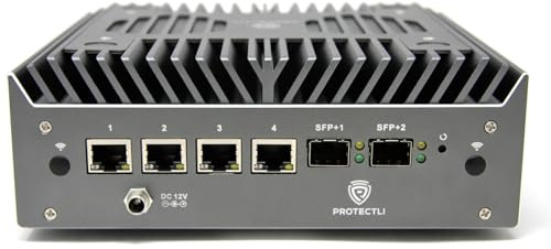 Protectli Vault Pro VP6650-6 Port, Micro Appliance/Mini PC - Intel i5, 2X 10G SFP+ & 4X 2.5G Ports, DDR5 RAM, M.2 NVMe or SATA SSD Storage, AES-NI, Barebones