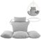 Swing Egg Chair Replacement Cushion, Foldable Water-Resistant Hanging Basket Swing Chair Cushion with Headrest Pillow, Outdoor Porch Backyard Patio Hammock Swing Replacement Cushions (Silver)