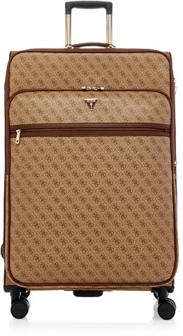 GUESS Norom BD Koffer mit 8 Rollen, 71,1 cm, Latte-Logo, 28 Inch Roller Suitcase, TSA-geprüft