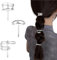 Hebterrka Lot de 3 pinces à cheveux argentées pour queue de cheval - 2,54 cm - Pinces à cheveux décoratives - Pour femme