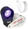 Beleuchtete Juwelierlupe 40x, wiederaufladbare Juwelierlupe, Faltbare Schmucklupe, LED-Lupe mit 6 LEDs und UV-Licht für Edelsteine, Schmuck, Münzen, Briefmarken, etc.