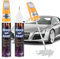 Beehero 2 Stück Auto Lackstift Schwarz Glänzend, 2-in-1 Kratzer Reparaturstift Set mit Nano Sparkle Tuch, 20ml, Hohe Deckkraft, Schnelltrocknend, für Autos und Motorräder(Silber)