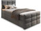 Masseno Boxspringbett Amon 90 90x200 cm Komplett-Set mit Matratze und Topper, Polsterbett mit Zwei Bettkästen -Grau, Cosmic 160