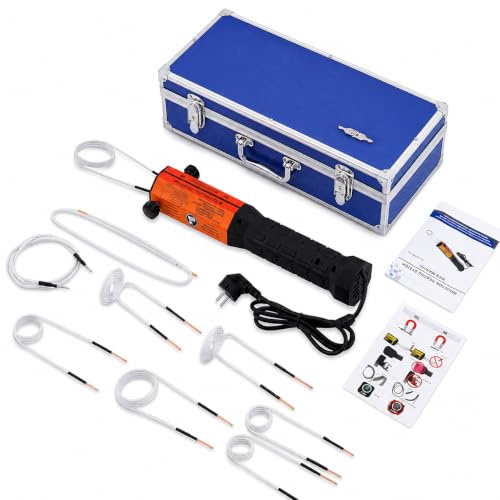 Chauffage à Induction 1000 W 850 °C 10 bobines, Dégripper boulons rouillés | Chauffage pour atelier,Outil sans flamme,Chauffage rapide métal,Protection contre la surchauffe,Ventilateur refroidissement