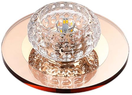 WLBHWL 5 W LED-Deckenleuchte, Gangbeleuchtung, Kristallstrahler, Downlights, Eingebettete Decke, Kreativer Korridor, Moderne, Einfache Kristall-LED-Einbauleuchten, Schnittgröße 50–90 cm
