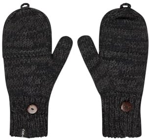 THC Klapphandschuhe 809 anthrazit | Schafwolle | Strickhandschuhe | Schafwoll-Handschuhe | Woll-Handschuhe | Schafwollfäustlinge | Schafwollhandschuhe (anthrazit, S)