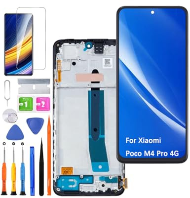 HLYGZX Pantalla para Xiaomi Poco M4 Pro 4G MZB0B5VIN TFT con Marco