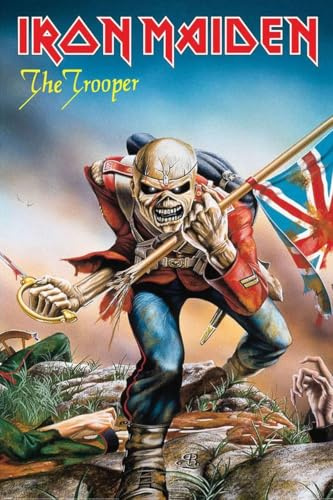 Grindstore Iron Maiden Trooper Maxi Poster - Laminated Large Wall Art Print, Wall Decor, Home Office Classroom Decoration, Gift Idea, Decorative Print 91.5x61cm