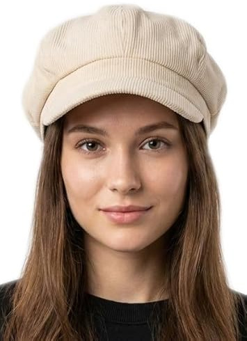 Cool4 Feincord Ballonmütze Cord Bakerboy Mütze Chemo Cap Visor Vintage A05