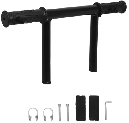 CANIGHT Schwarz Kinderwagen und Kunststoff aus Edelstahl Schiebearmerhöhung | Verstellbare Griffverlängerung, 28-mm Rundrohr mit Zwei Klemmen, Ergonomische Handhabung