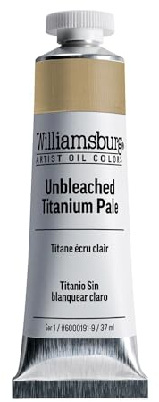 Williamsburg Artist Oil Colors, Unbleached Titanium Pale, 37 ml Tube