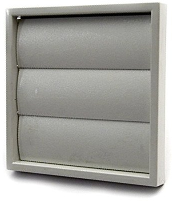 Manrose 1162 Extractor Fan Grille Vent Cover with Gravity Flaps 100mm 4 inch - Grey