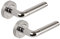 DISCOUNT HARDWARE UK 3842 Polished/Satin Chrome Dual Finish Lever on Rose Door Handles Colima Design