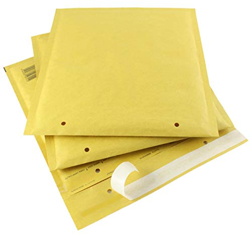 LUFTPOLSTERTASCHEN goldbraun | stabile Versandtaschen | aus Kraftpapier & Luftpolsterfolie | verschiedene Abmessungen & Mengen wählbar / E5, 220 x 260 mm Innenmaß, 100 Stück