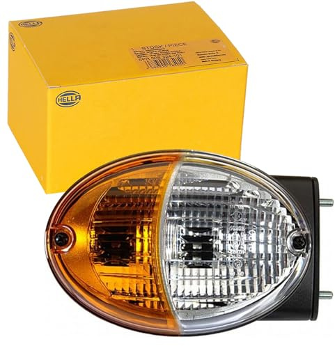HELLA 2BE 343 130-421 Blinkleuchte - Agroluna - Halogen - 12V | Anbau/geschraubt - Stecker: Flachstecker - rechts - Menge: 1
