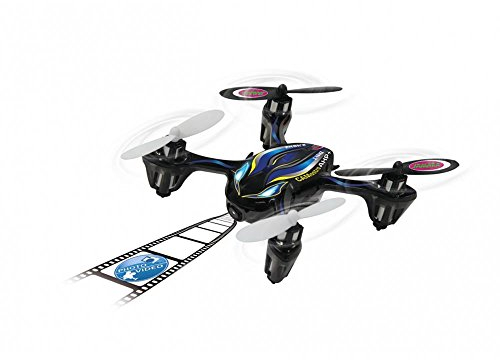 JAMARA 422017 - Camostro HD Drone Kompass Flyback Turbo 2,4G - HD Kamera (720p), bis zu 40 Km/h, elektronische Kompass/Flyback Funktion, 3 Flugmodi, 4 kraftvolle und durchzugsstarke Rotoren, LEDs