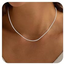 ASHINE 18 inch Womens Sterling Silver Chain Necklace for Women Silver Valentine Jewelry Charm Dainty Replacement Chain for Pendant 2026 (1mm Box Chain Lobster Clasp 18 Inches)