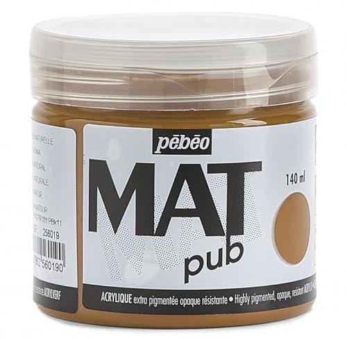 Pebeo Mat Pub, extrafein, 140 ml roh Sienna Acrylfarbe