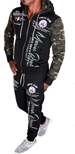 Unbekannt Herren Fitness Jogginganzug Sportanzug Trainingsanzug A.2254 ARMS Camouflage XL
