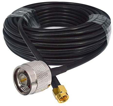 YILIANDUO WiFi Antennenkabel mit geringem Verlust 10 Meter (32.8 Ft) N Stecker zu SMA Stecker RG58 Koaxial Kabel 50 Ohm für CB Amateur Funkgerät 3G 4G LTE Schinken ADS-B
