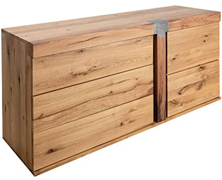 MASSIVMOEBEL24.DE Sideboard Wildeiche/Zerreiche 160x45x75 Natur geölt New Amsterdam #10