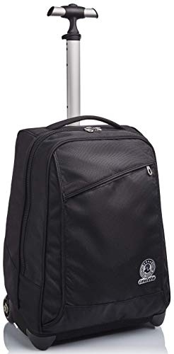Trolley Invicta, Benin Eco-Material, Nero, 2 in 1 con Spallacci per uso Zaino