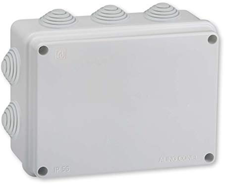 ALING-CONEL Aufputz Verteilerbox mit zehn Eingängen 150x110x70 IP56 500V~ Grau