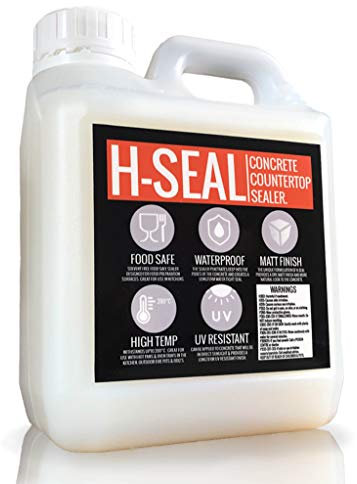 H-SEAL Sellador de hormigón para encimera/encimera | apto para alimentos | alta temperatura | acabado mate | impermeable | resistente a los rayos UV (1 litro)