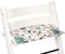 Ukje Kissen kompatibel mit Stokke Tripp Trapp - Kissen für Hochstuhl, Babysitz-Polsterung, Hochstuhl-Zubehör, Sitzbezug, Beschichteter Stoff, Stilvolle Muster (1 Stück, Weißer Affe)