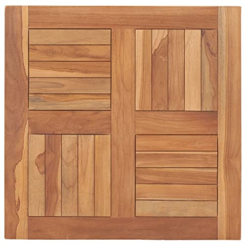 vidaXL Tischplatte Massivholz Teak 60×60×2,5 cm