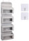 Organisateur Suspendu sur Porte Sac de Rangement en Tissu avec 4 Compartiment pour Jouet Magazine Chapeau Gris