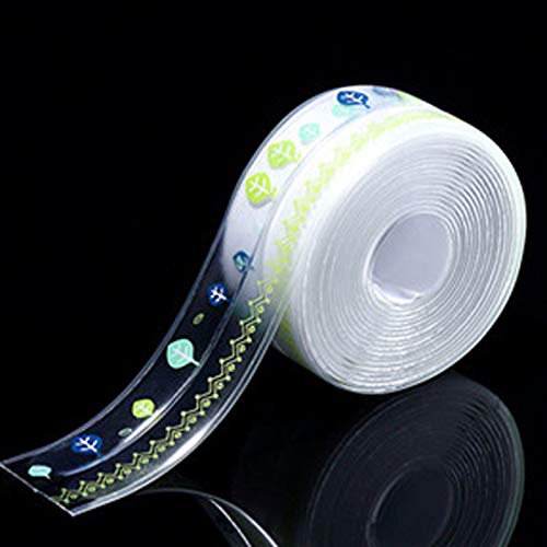 Dichtungsband für Küchenspüle, wasserdicht, ölfest, Anti-Schimmel, selbstklebend, für Badewanne, Küche, Spüle, WC, Wand, Kantenschutz – 320 cm – 3,8 cm (Blätter)