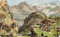 Rannenberg & Friends Frühstücksbrettchen In den Bergen, Brettchen 23x14cm, Berg Bauernhof