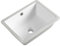 Fregadero de baño rectangular pequeño de 16 pulgadas, de cerámica blanca, con desbordamiento (15.7 x 11.7 pulgadas)