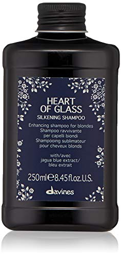 Davines Heart of Glass Silkening Shampoo für Blondpflege, 250 ml, 1 Stück, Schwarz