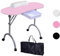 BELTOM® Mesa para manicura Plegable, con cajón y Bolsa de Transporte - 9,5 KG - 98 x 44 x 77 cm - Rosa