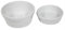 Hounds Feed Me Ceramic Dog Bowls Pet Food Water Feeding White Bowl Small (L 13cm x W 11cm x H 4.5cm)