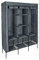 your GEAR Kleiderschrank Grado - Stoffschrank 130 x 45 x 175 cm Schrank mit 2 Kleiderstangen und 8 Ablagen