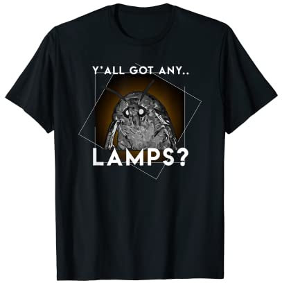 Lustige Lampe mit Mottenmotiv T-Shirt