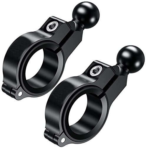 Lot de 2 supports à billes de 17 mm compatibles avec les supports RAM et les systèmes de douilles à billes pour support de téléphone de vélo, noir, S