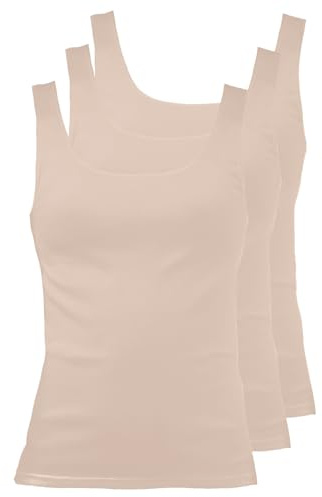 Pompadour 3er Pack Damen Achselhemd Cotton Light 7710-7711-7712-500