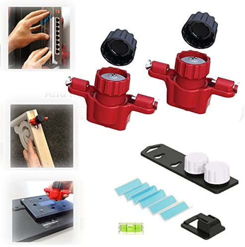 JKSM Keyhole Companion, Unique Reusable Accu Marker Tool with Mini Spirit Level, No Measuring Needed to Mark Keyhole Slot Fastener Locations on Walls, Cabinets,etc