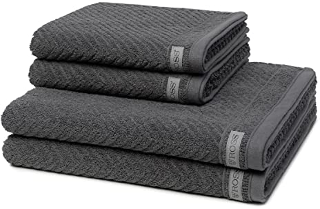 Ross - Smart - 2 X Handtuch 2 X Duschtuch - im Set (4er Set Schiefer)