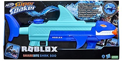 Nerf Super Soaker, Wasserblaster Roblox Sharkbite: SHRK 500, enthält Code für virtuelles Objekt, Pumpmechanismus, Mehrfarbig