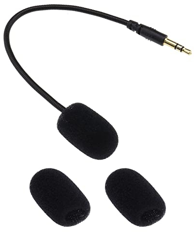 VGOL Micrófono de 3,5 Mm Compatible con Plantronics Rig 400HX 400HS 400LX 500HX 500 Pro Gaming Headset Micrófono Desmontable Boom Auriculares Piezas de Repuesto Longitud 19,5 Cm